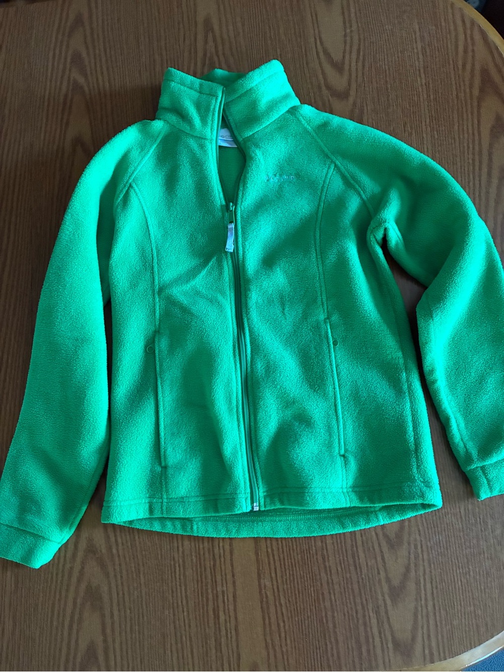 Columbia Bright Green Full-Zip Fleece Jacket